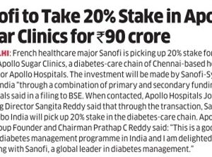 Sanofi’s investment in Apollo Sugar Clinics Coverage Report-2